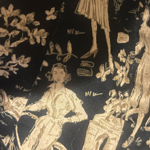 vintage mid length paris themed dress - Picture 4 of 4